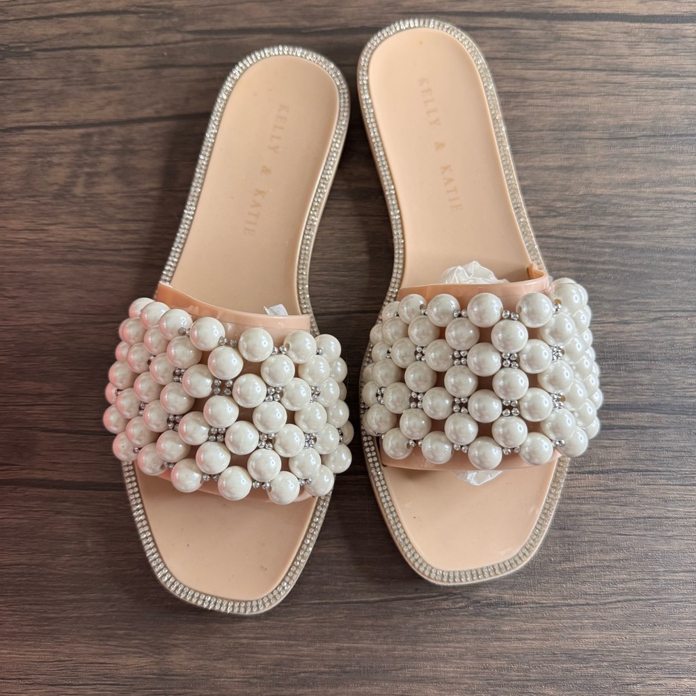 Kelly & Katie Pearl Embellished Sandals